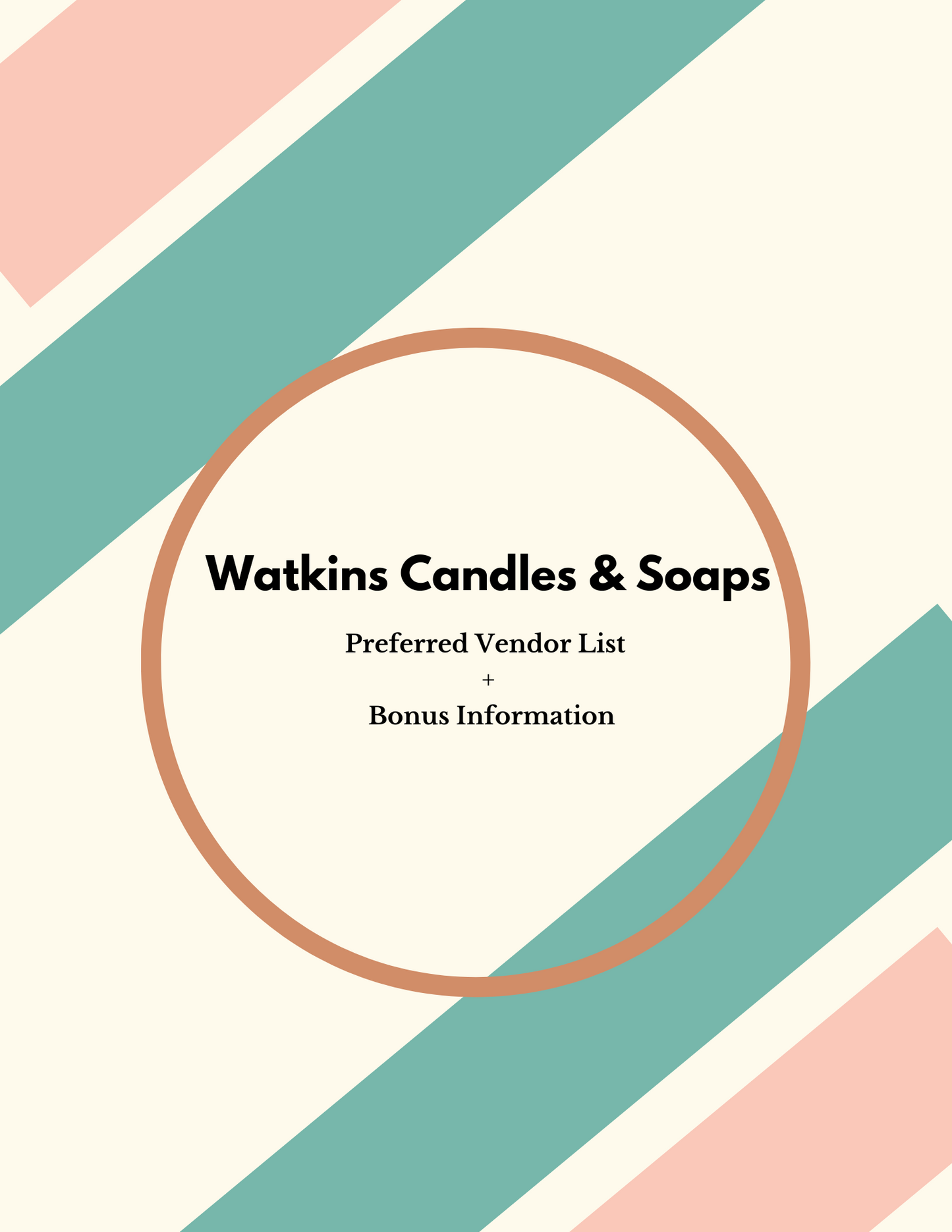 Watkins Candles and Soaps Preferred Vendor List